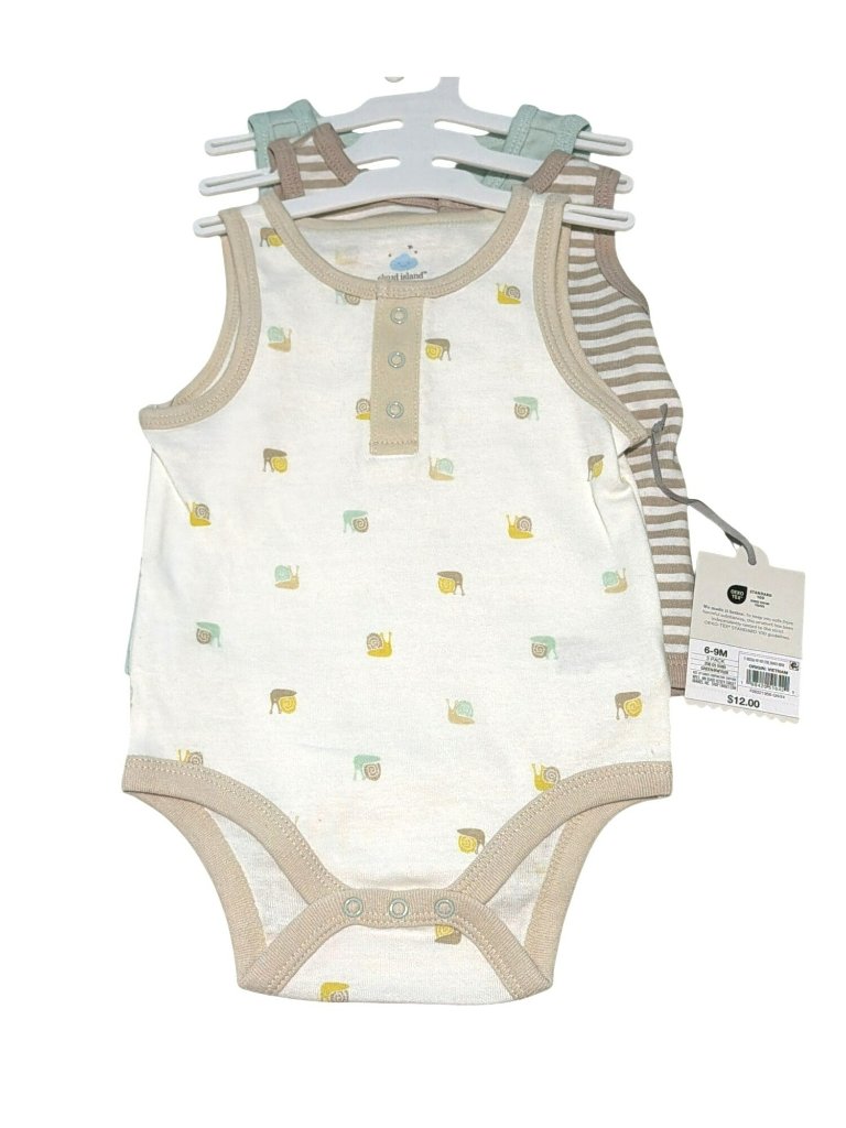 Cloud Island Baby Sleeveless Bodysuits 3-Pack One Piece Bodysuits New